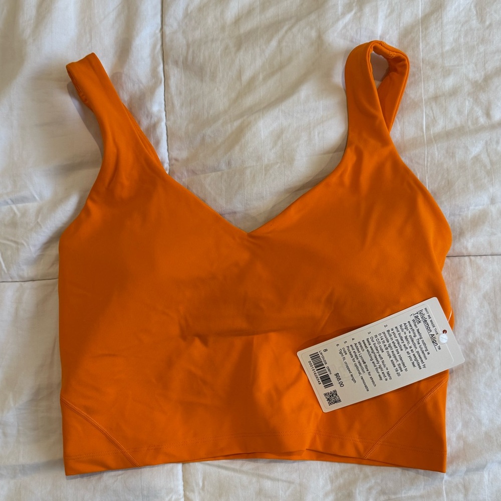 NWT lululemon Align Tank 8 Orange Flash
